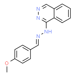 ChemSpider 2D Image | 1-[(2E)-2-(4-Methoxybenzylidene)hydrazino]phthalazine | C16H14N4O