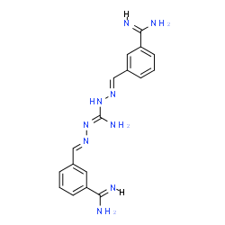 ChemSpider 2D Image | carbonimidic dihydrazide, N'',N'''-bis[(1E)-[3-(aminoiminomethyl)phenyl]methylene]- | C17H19N9