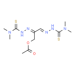 ChemSpider 2D Image | (2Z,3E)-2,3-Bis[(dimethylcarbamothioyl)hydrazono]propyl acetate | C11H20N6O2S2