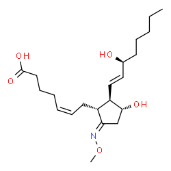 ChemSpider 2D Image | (5Z,9E,11alpha,13E,15S)-11,15-Dihydroxy-9-(methoxyimino)prosta-5,13-dien-1-oic acid | C21H35NO5