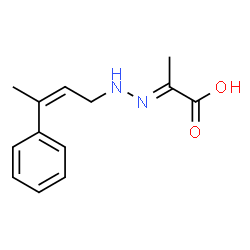 ChemSpider 2D Image | (2E)-2-{[(2Z)-3-Phenyl-2-buten-1-yl]hydrazono}propanoic acid | C13H16N2O2