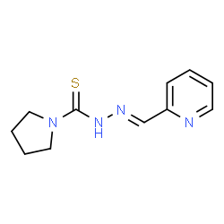 ChemSpider 2D Image | N'-[(E)-2-Pyridinylmethylene]-1-pyrrolidinecarbothiohydrazide | C11H14N4S