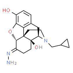 ChemSpider 2D Image | (5alpha,6E)-17-(Cyclopropylmethyl)-6-hydrazono-4,5-epoxymorphinan-3,14-diol | C20H25N3O3