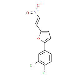 ChemSpider 2D Image | 2-(3,4-Dichlorophenyl)-5-[(E)-2-nitrovinyl]furan | C12H7Cl2NO3