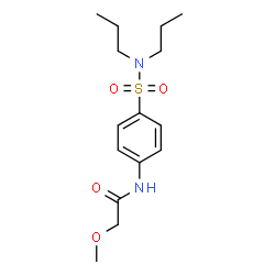 ChemSpider 2D Image | N-[4-(Dipropylsulfamoyl)phenyl]-2-methoxyacetamide | C15H24N2O4S