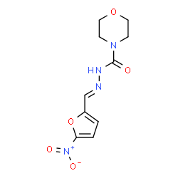 ChemSpider 2D Image | N'-[(E)-(5-Nitro-2-furyl)methylene]-4-morpholinecarbohydrazide | C10H12N4O5