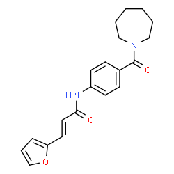 ChemSpider 2D Image | (2E)-N-[4-(1-Azepanylcarbonyl)phenyl]-3-(2-furyl)acrylamide | C20H22N2O3