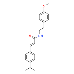 ChemSpider 2D Image | (2E)-3-(4-Isopropylphenyl)-N-[2-(4-methoxyphenyl)ethyl]acrylamide | C21H25NO2
