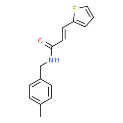 ChemSpider 2D Image | (2E)-N-(4-Methylbenzyl)-3-(2-thienyl)acrylamide | C15H15NOS