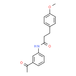 ChemSpider 2D Image | N-(3-Acetylphenyl)-3-(4-methoxyphenyl)propanamide | C18H19NO3