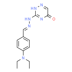 ChemSpider 2D Image | 3-{(2E)-2-[4-(Diethylamino)benzylidene]hydrazino}-1,2,4-triazin-5-ol | C14H18N6O