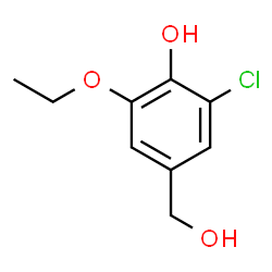 ChemSpider 2D Image | 2-Chloro-6-ethoxy-4-(hydroxymethyl)phenol | C9H11ClO3