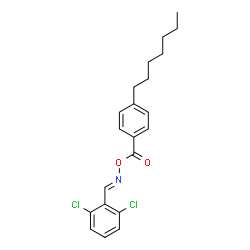 ChemSpider 2D Image | {[(E)-(2,6-Dichlorobenzylidene)amino]oxy}(4-heptylphenyl)methanone | C21H23Cl2NO2
