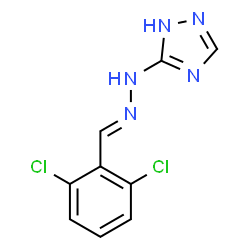 ChemSpider 2D Image | 5-[(2E)-2-(2,6-Dichlorobenzylidene)hydrazino]-1H-1,2,4-triazole | C9H7Cl2N5