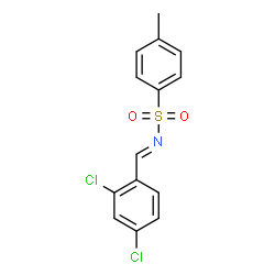 ChemSpider 2D Image | N-[(E)-(2,4-Dichlorophenyl)methylene]-4-methylbenzenesulfonamide | C14H11Cl2NO2S
