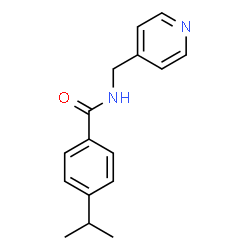 ChemSpider 2D Image | 4-Isopropyl-N-(4-pyridinylmethyl)benzamide | C16H18N2O