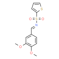 ChemSpider 2D Image | N-[(E)-(3,4-Dimethoxyphenyl)methylene]-2-thiophenesulfonamide | C13H13NO4S2