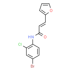 ChemSpider 2D Image | (2E)-N-(4-Bromo-2-chlorophenyl)-3-(2-furyl)acrylamide | C13H9BrClNO2