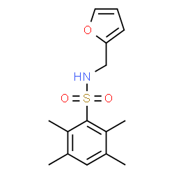 ChemSpider 2D Image | N-(2-Furylmethyl)-2,3,5,6-tetramethylbenzenesulfonamide | C15H19NO3S