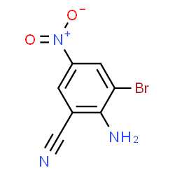 ChemSpider 2D Image | 2-Amino-3-bromo-5-nitrobenzonitrile | C7H4BrN3O2
