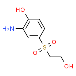 ChemSpider 2D Image | 2-Amino-4-[(2-hydroxyethyl)sulfonyl]phenol | C8H11NO4S