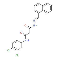 ChemSpider 2D Image | N-(3,4-Dichlorophenyl)-3-[(2E)-2-(1-naphthylmethylene)hydrazino]-3-oxopropanamide | C20H15Cl2N3O2