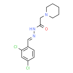 ChemSpider 2D Image | N'-[(E)-(2,4-Dichlorophenyl)methylene]-2-(1-piperidinyl)acetohydrazide | C14H17Cl2N3O