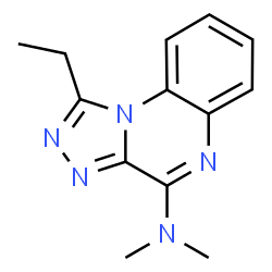 ChemSpider 2D Image | 1-Ethyl-N,N-dimethyl[1,2,4]triazolo[4,3-a]quinoxalin-4-amine | C13H15N5