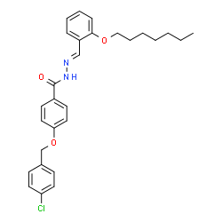 ChemSpider 2D Image | 4-[(4-Chlorobenzyl)oxy]-N'-{(E)-[2-(heptyloxy)phenyl]methylene}benzohydrazide | C28H31ClN2O3