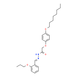 ChemSpider 2D Image | 2-[4-(Octyloxy)phenoxy]-N'-[(E)-(2-propoxyphenyl)methylene]acetohydrazide | C26H36N2O4