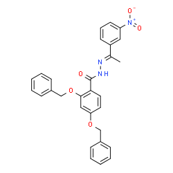ChemSpider 2D Image | 2,4-Bis(benzyloxy)-N'-[(1E)-1-(3-nitrophenyl)ethylidene]benzohydrazide | C29H25N3O5