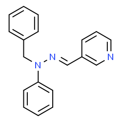 ChemSpider 2D Image | 3-{(E)-[Benzyl(phenyl)hydrazono]methyl}pyridine | C19H17N3