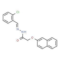 ChemSpider 2D Image | N'-[(E)-(2-Chlorophenyl)methylene]-2-(2-naphthyloxy)acetohydrazide | C19H15ClN2O2