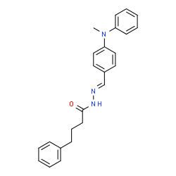 ChemSpider 2D Image | N'-[(E)-{4-[Methyl(phenyl)amino]phenyl}methylene]-4-phenylbutanehydrazide | C24H25N3O