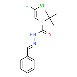 ChemSpider 2D Image | (2E)-2-Benzylidene-N-tert-butyl-N-(2,2-dichlorovinyl)hydrazinecarboxamide | C14H17Cl2N3O