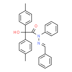 ChemSpider 2D Image | 2-Hydroxy-2,2-bis(4-methylphenyl)-N-phenyl-N'-[(E)-phenylmethylene]acetohydrazide | C29H26N2O2