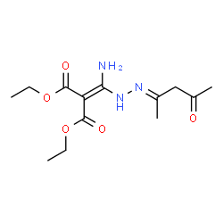 ChemSpider 2D Image | Diethyl {amino[(2E)-2-(4-oxo-2-pentanylidene)hydrazino]methylene}malonate | C13H21N3O5