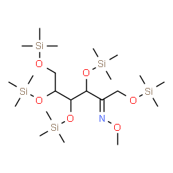 ChemSpider 2D Image | (5E)-N-Methoxy-2,2,11,11-tetramethyl-6,7,8-tris[(trimethylsilyl)oxy]-3,10-dioxa-2,11-disiladodecan-5-imine | C22H55NO6Si5