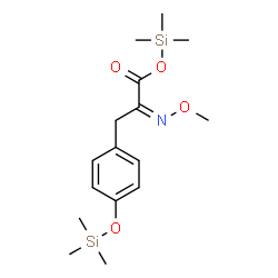 ChemSpider 2D Image | Trimethylsilyl (2Z)-2-(methoxyimino)-3-(4-[(trimethylsilyl)oxy]phenyl)propanoate | C16H27NO4Si2
