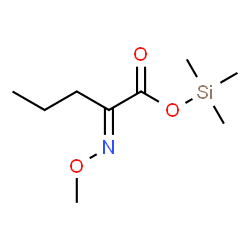 ChemSpider 2D Image | Trimethylsilyl (2E)-2-(methoxyimino)pentanoate | C9H19NO3Si
