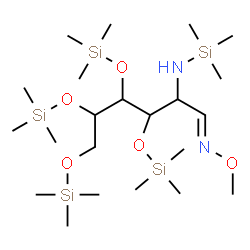 ChemSpider 2D Image | (3E)-11,11-Dimethyl-N-(trimethylsilyl)-6,7,8-tris[(trimethylsilyl)oxy]-2,10-dioxa-3-aza-11-siladodec-3-en-5-amine | C22H56N2O5Si5