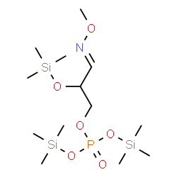 ChemSpider 2D Image | (3E)-3-(Methoxyimino)-2-[(trimethylsilyl)oxy]propyl bis(trimethylsilyl) phosphate | C13H34NO6ψ3