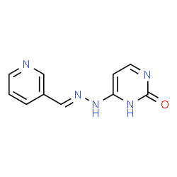 ChemSpider 2D Image | 6-[(2E)-2-(3-Pyridinylmethylene)hydrazino]-2(1H)-pyrimidinone | C10H9N5O