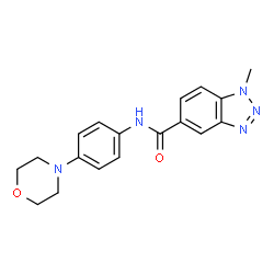 ChemSpider 2D Image | 1-Methyl-N-[4-(4-morpholinyl)phenyl]-1H-benzotriazole-5-carboxamide | C18H19N5O2