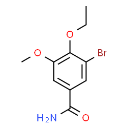 ChemSpider 2D Image | 3-Bromo-4-ethoxy-5-methoxybenzamide | C10H12BrNO3