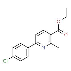 ChemSpider 2D Image | Ethyl 6-(4-chlorophenyl)-2-methylnicotinate | C15H14ClNO2