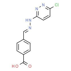 ChemSpider 2D Image | 4-{(E)-[(6-Chloro-3-pyridazinyl)hydrazono]methyl}benzoic acid | C12H9ClN4O2