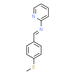 ChemSpider 2D Image | (E)-1-[4-(Methylsulfanyl)phenyl]-N-(2-pyridinyl)methanimine | C13H12N2S