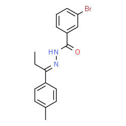 ChemSpider 2D Image | 3-Bromo-N'-[(1E)-1-(4-methylphenyl)propylidene]benzohydrazide | C17H17BrN2O