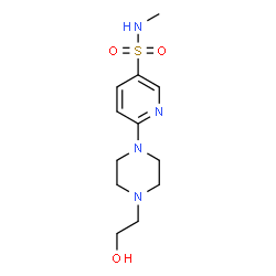 ChemSpider 2D Image | 6-[4-(2-Hydroxyethyl)-1-piperazinyl]-N-methyl-3-pyridinesulfonamide | C12H20N4O3S